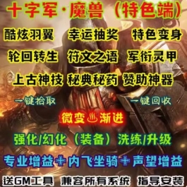 魔兽世界单机版WOW335特色变身符文之语附魔洗练转生十字军微变